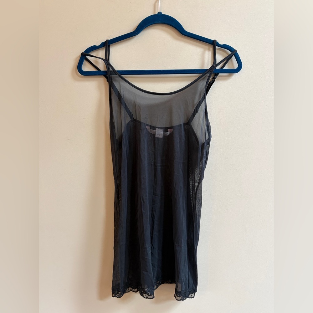 Victoria’s Secret Y2K Vintage Sheer Nightie Slip Dress Mesh Dress Lingerie Top